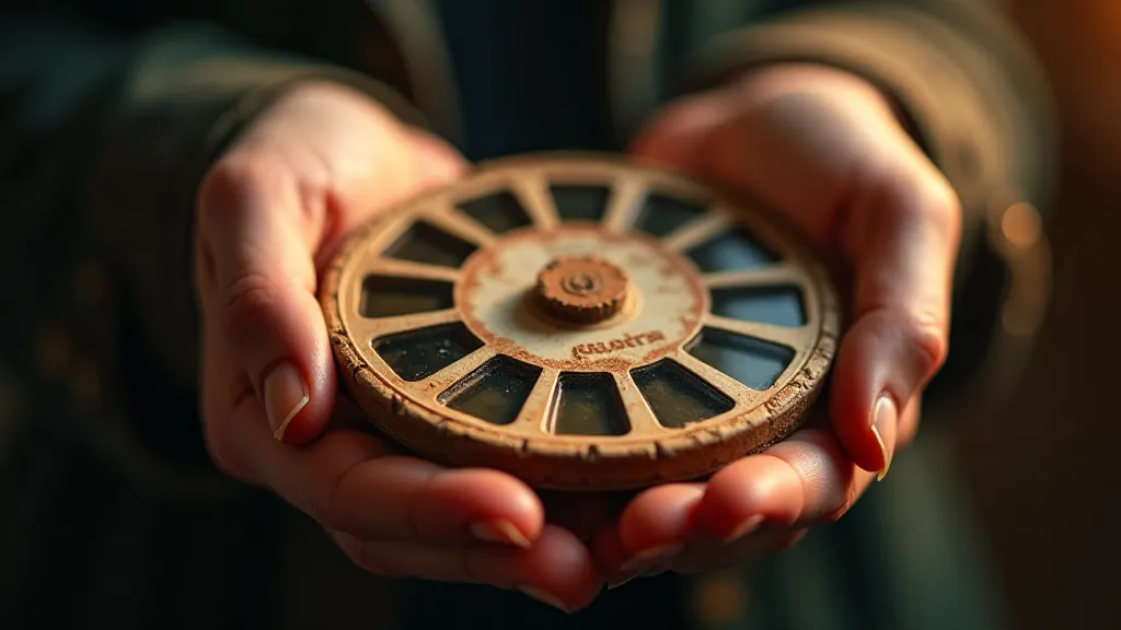 Hands holding a View-Master reel