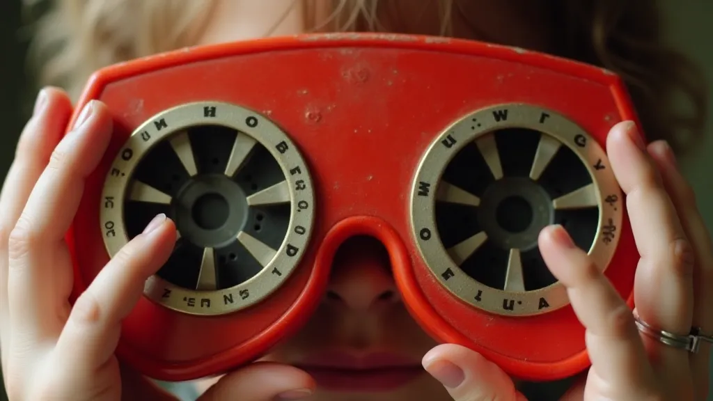 Child holding a vintage View-Master viewer
