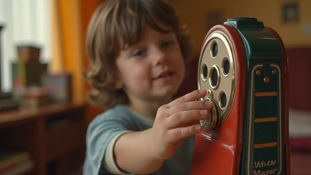 Child turning a View-Master reel