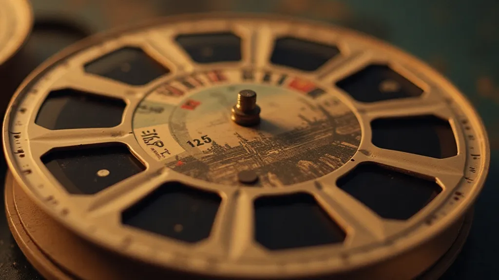 Vintage View-Master reel close-up
